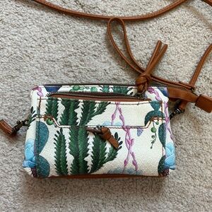 Succulent Patterned Crossbody Bag